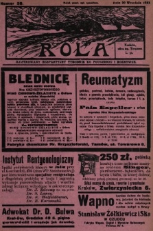 Rola : ilustrowany bezpartyjny tygodnik ku pouczeniu i rozrywce. 1931, nr 38