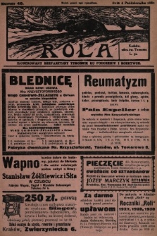 Rola : ilustrowany bezpartyjny tygodnik ku pouczeniu i rozrywce. 1931, nr 40