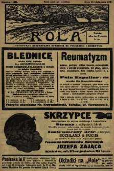 Rola : ilustrowany bezpartyjny tygodnik ku pouczeniu i rozrywce. 1931, nr 46