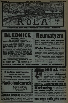 Rola : ilustrowany bezpartyjny tygodnik ku pouczeniu i rozrywce. 1932, nr 3
