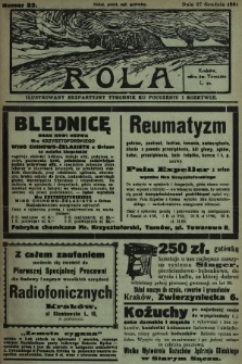 Rola : ilustrowany bezpartyjny tygodnik ku pouczeniu i rozrywce. 1931, nr 52