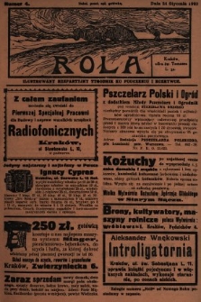 Rola : ilustrowany bezpartyjny tygodnik ku pouczeniu i rozrywce. 1932, nr 4