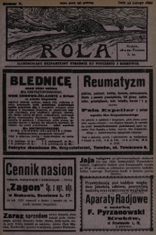 Rola : ilustrowany bezpartyjny tygodnik ku pouczeniu i rozrywce. 1932, nr 7