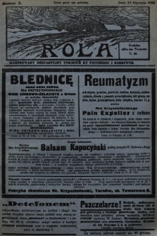 Rola : ilustrowany bezpartyjny tygodnik ku pouczeniu i rozrywce. 1933, nr 3