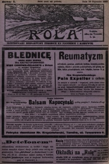 Rola : ilustrowany bezpartyjny tygodnik ku pouczeniu i rozrywce. 1933, nr 5