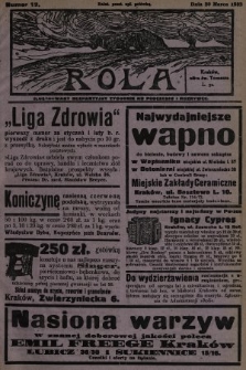 Rola : ilustrowany bezpartyjny tygodnik ku pouczeniu i rozrywce. 1932, nr 12