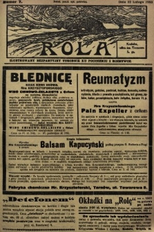 Rola : ilustrowany bezpartyjny tygodnik ku pouczeniu i rozrywce. 1933, nr 7