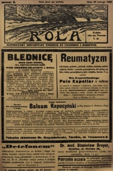 Rola : ilustrowany bezpartyjny tygodnik ku pouczeniu i rozrywce. 1933, nr 9
