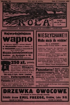 Rola : ilustrowany bezpartyjny tygodnik ku pouczeniu i rozrywce. 1932, nr 16