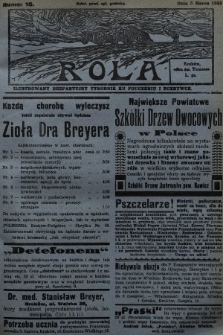 Rola : ilustrowany bezpartyjny tygodnik ku pouczeniu i rozrywce. 1933, nr 10