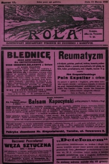 Rola : ilustrowany bezpartyjny tygodnik ku pouczeniu i rozrywce. 1933, nr 11