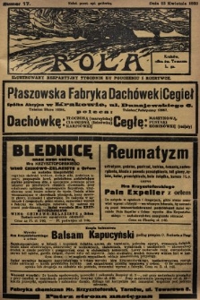 Rola : ilustrowany bezpartyjny tygodnik ku pouczeniu i rozrywce. 1933, nr 17