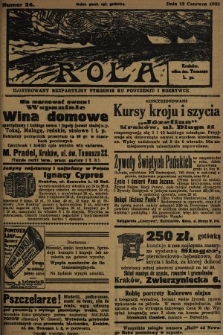 Rola : ilustrowany bezpartyjny tygodnik ku pouczeniu i rozrywce. 1932, nr 24