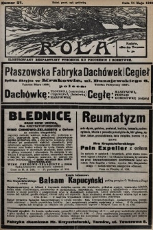 Rola : ilustrowany bezpartyjny tygodnik ku pouczeniu i rozrywce. 1933, nr 21
