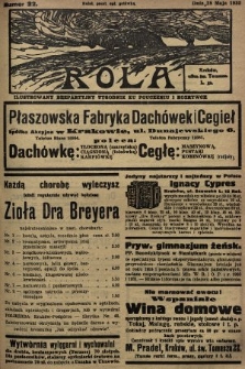 Rola : ilustrowany bezpartyjny tygodnik ku pouczeniu i rozrywce. 1933, nr 22