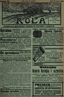 Rola : ilustrowany bezpartyjny tygodnik ku pouczeniu i rozrywce. 1932, nr 30