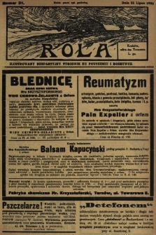 Rola : ilustrowany bezpartyjny tygodnik ku pouczeniu i rozrywce. 1932, nr 31
