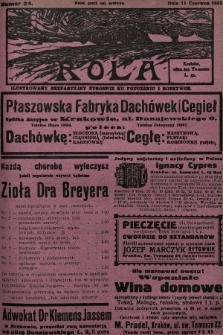 Rola : ilustrowany bezpartyjny tygodnik ku pouczeniu i rozrywce. 1933, nr 24