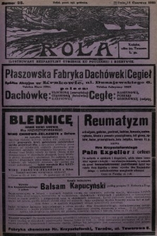Rola : ilustrowany bezpartyjny tygodnik ku pouczeniu i rozrywce. 1933, nr 25
