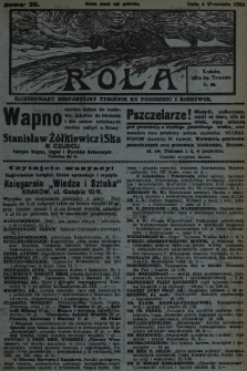 Rola : ilustrowany bezpartyjny tygodnik ku pouczeniu i rozrywce. 1932, nr 36