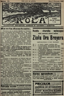 Rola : ilustrowany bezpartyjny tygodnik ku pouczeniu i rozrywce. 1933, nr 32