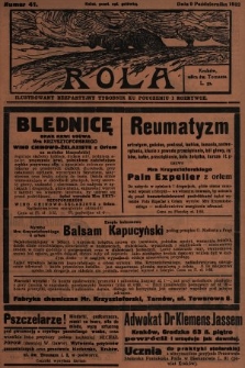 Rola : ilustrowany bezpartyjny tygodnik ku pouczeniu i rozrywce. 1932, nr 41