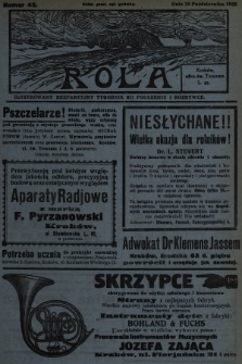 Rola : ilustrowany bezpartyjny tygodnik ku pouczeniu i rozrywce. 1932, nr 42