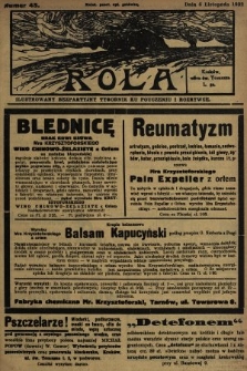 Rola : ilustrowany bezpartyjny tygodnik ku pouczeniu i rozrywce. 1932, nr 45