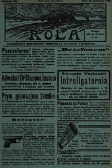 Rola : ilustrowany bezpartyjny tygodnik ku pouczeniu i rozrywce. 1932, nr 46