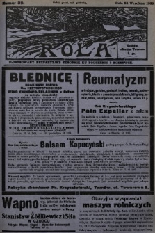 Rola : ilustrowany bezpartyjny tygodnik ku pouczeniu i rozrywce. 1933, nr 39