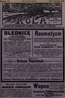 Rola : ilustrowany bezpartyjny tygodnik ku pouczeniu i rozrywce. 1933, nr 45