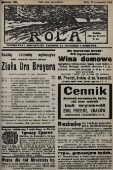 Rola : ilustrowany bezpartyjny tygodnik ku pouczeniu i rozrywce. 1933, nr 46