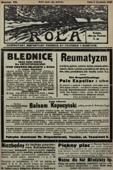 Rola : ilustrowany bezpartyjny tygodnik ku pouczeniu i rozrywce. 1933, nr 49