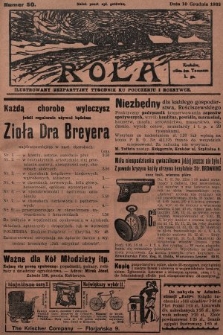 Rola : ilustrowany bezpartyjny tygodnik ku pouczeniu i rozrywce. 1933, nr 50