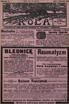 Rola : ilustrowany bezpartyjny tygodnik ku pouczeniu i rozrywce. 1934, nr 1