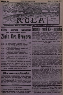 Rola : ilustrowany bezpartyjny tygodnik ku pouczeniu i rozrywce. 1934, nr 8