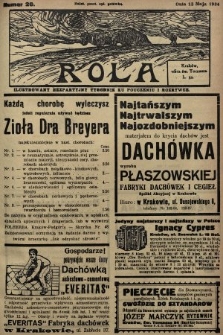 Rola : ilustrowany bezpartyjny tygodnik ku pouczeniu i rozrywce. 1934, nr 20