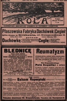 Rola : ilustrowany bezpartyjny tygodnik ku pouczeniu i rozrywce. 1934, nr 31