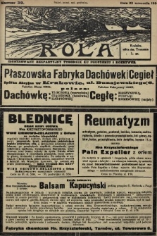 Rola : ilustrowany bezpartyjny tygodnik ku pouczeniu i rozrywce. 1934, nr 39