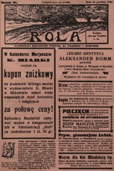 Rola : ilustrowany bezpartyjny tygodnik ku pouczeniu i rozrywce. 1934, nr 51