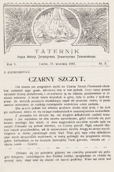 Taternik : organ Sekcyi Turystycznej Towarzystwa Tatrzańskiego. R. 5, 1911, nr 3