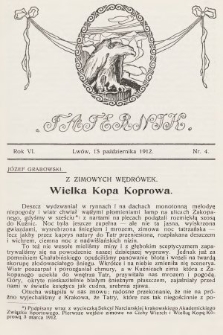 Taternik : organ Sekcyi Turystycznej Towarzystwa Tatrzańskiego. R. 6, 1912, nr 4