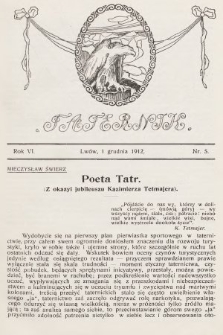 Taternik : organ Sekcyi Turystycznej Towarzystwa Tatrzańskiego. R. 6, 1912, nr 5