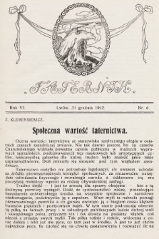 Taternik : organ Sekcyi Turystycznej Towarzystwa Tatrzańskiego. R. 6, 1912, nr 6