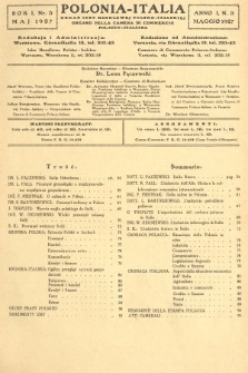 Polonia-Italia : organ Izby Handlowej Polsko-Italskiej = organo della Camera di Commercio Polacco-Italiana. 1927, nr 3