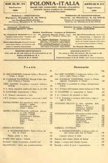 Polonia-Italia : organ Izby Handlowej Polsko-Italskiej = organo della Camera di Commercio Polacco-Italiana. 1929, nr 5-6