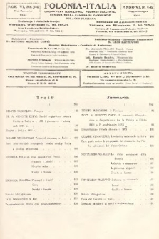 Polonia-Italia : organ Izby Handlowej Polsko-Italskiej = organo della Camera di Commercio Polacco-Italiana. 1932, nr 5-6