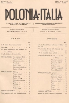 Polonia-Italia : organ Izby Handlowej Polsko-Italskiej = organo della Camera di Commercio Polacco-Italiana. 1933, nr 5-6
