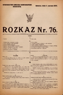Rozkaz. 1921, nr 76