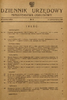Dziennik Urzędowy Ministerstwa Odbudowy. 1947, nr 9